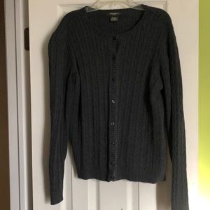 Eddie Bauer button down gray cardigan